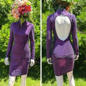 Purple sequin dress